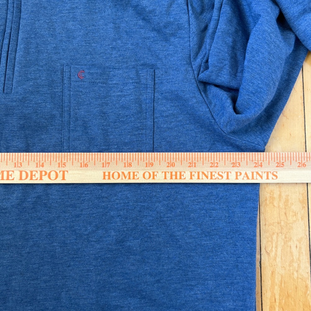 Criquet Pullover Mens XL Blue 1/4 Zip Performance Casual Golf Sweater - Picture 5 of 9